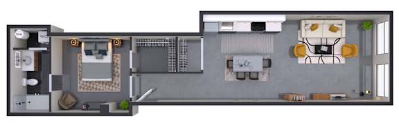 1 bed 1 bathroom F 1 bed 1 bathroom F at Textile Apartments, Cincinnati, 21286