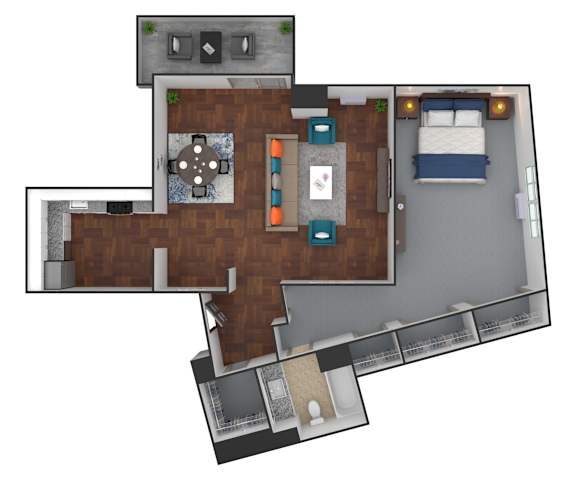1 bed 1 bath at Hampton Plaza Apartments, Towson, MD, 21286