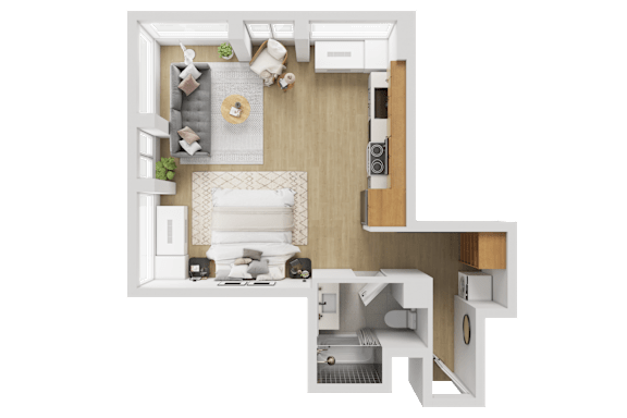 X18-S Floorplan at Reflections at the Wharf, District of Columbia