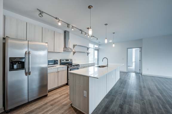 Well Equipped Kitchen at 747 Apartments, Indianapolis, 46202