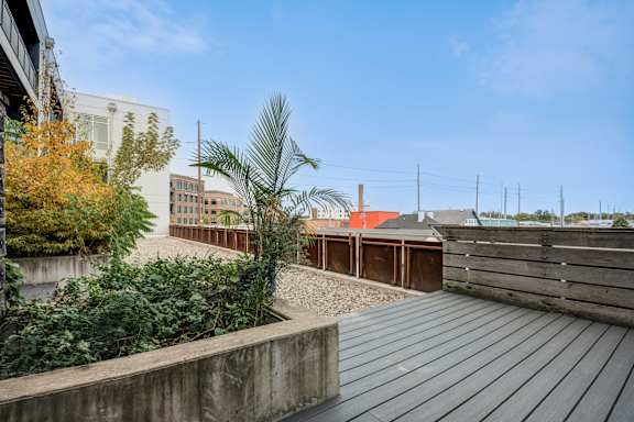 Wooden Deck at 747 Apartments, Indianapolis