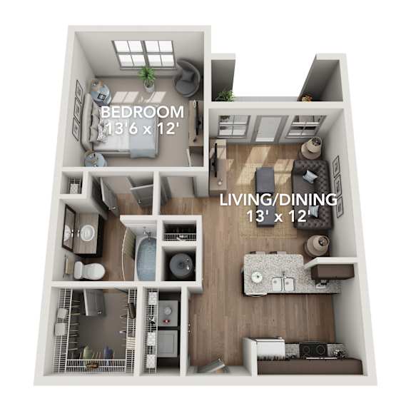 A1 floor plan at Adara Overland Park, Overland Park, KS, Kansas, 66213