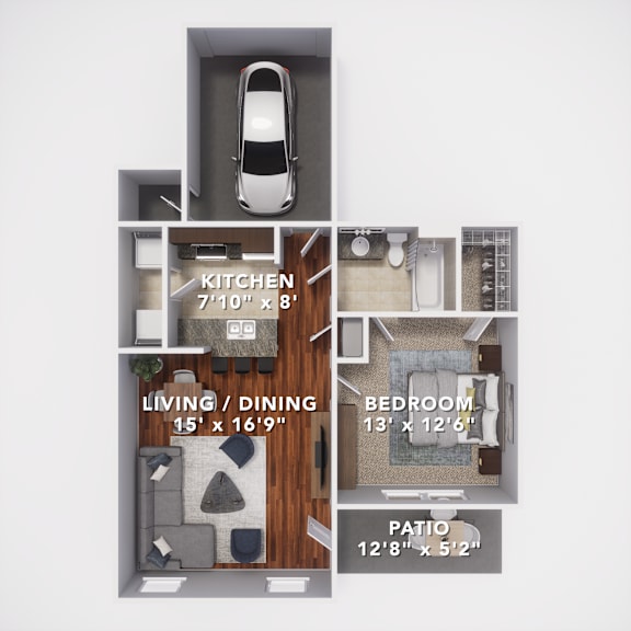 A1 First Floor with Garage at Sovereign at Overland Park, Overland Park, KS 66213