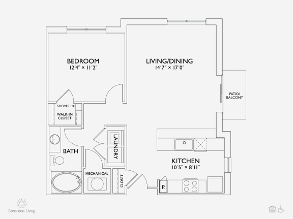 A4 floor plan Tea at Penn Circle, Carmel