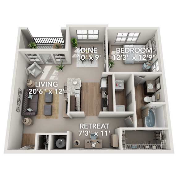 A5 Floor plan at Adara Overland Park, Overland Park, KS, Kansas, 66213