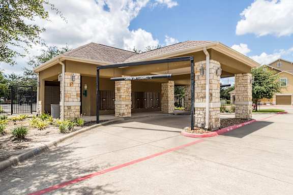 Apartment Building Entrance at Avenues at Tuscan Lakes, League City, Texas