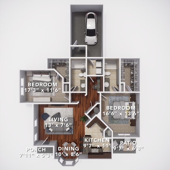 B3 First Floor with Garage at Sovereign at Overland Park, Overland Park, KS 66213