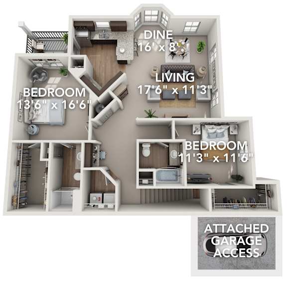 B4G - Attached Garage Included- 2nd Floor at Adara Overland Park, Overland Park, 66213