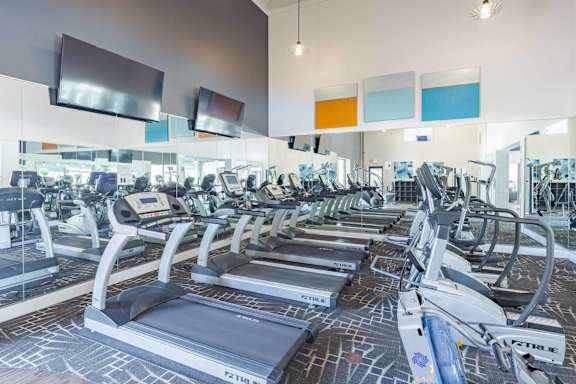 Gym with Treadmills at Butternut Ridge Apartments, North Olmsted, OH