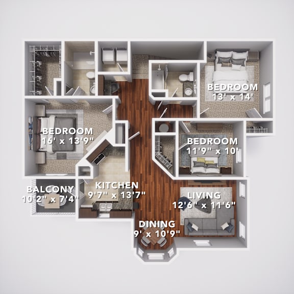 C1 Second Floor at Sovereign at Overland Park, Overland Park, KS 66213