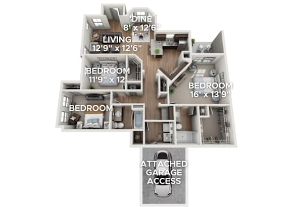 C3G - Attached Garage Included - 1st floor at Adara Overland Park, Kansas, 66213