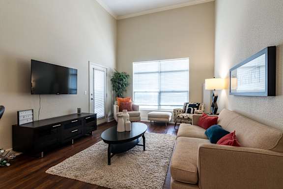Living Area With TV at CityView, North Kansas City