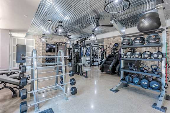 Modern Fitness Center at 747 Apartments, Indianapolis, IN, 46202
