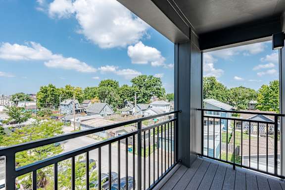 Covered Patio at Edge 35 Apartments, Indianapolis, IN, 46203