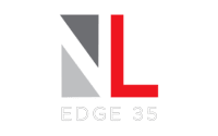 a red and white flag with a black and green rectangle in the middle of the flag at Edge 35, Indianapolis, IN, 46203
