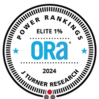 A badge indicating a 2024 power rankings from J Turner Research.