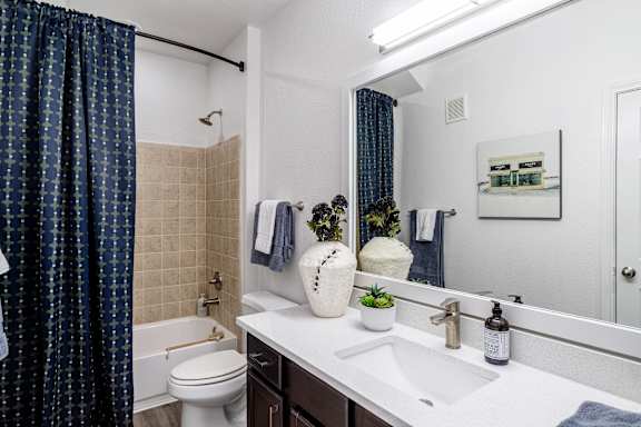 White bathroom at Grand Villas at Cinco Ranch, Texas