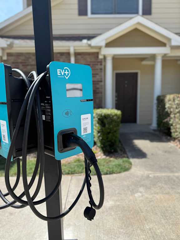 Electric vehicle charging station at Grand Villas at Cinco Ranch, Katy
