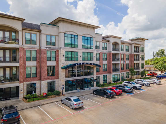 Parking in front of Building at Imperial Lofts, Texas