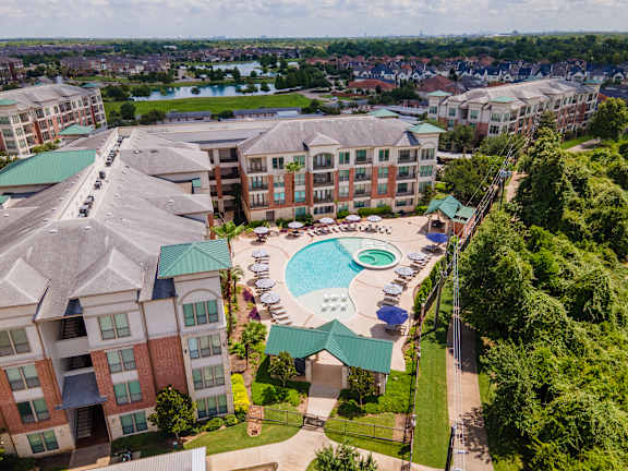 Aerial view at Imperial Lofts, Sugar Land