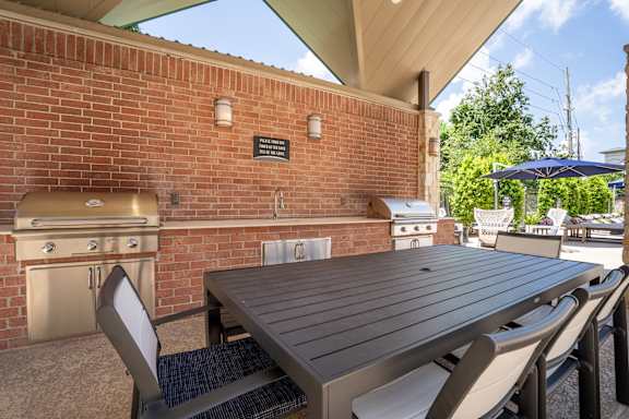 Patio with Grill at Imperial Lofts, Sugar Land