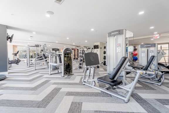 Fitness center at Imperial Lofts, Texas