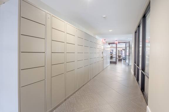Locker room at Imperial Lofts, Sugar Land, Texas