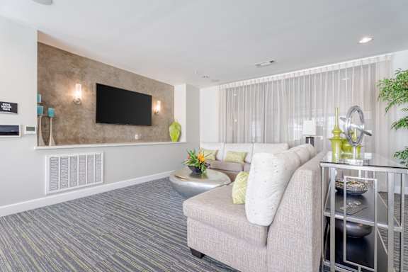 Living Room with TV at Imperial Lofts, Texas