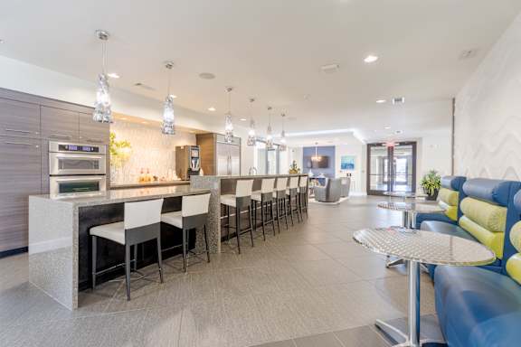 Bar area and seating at Imperial Lofts, Texas, 77498