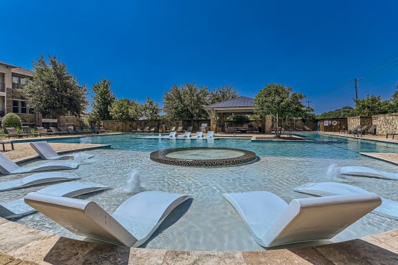 the swimming pool at the resort at governors crossing at Discovery at Craig Ranch, McKinney, Texas