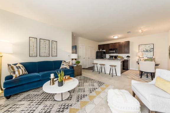 Living Room With Kitchen at Overland Park, Pickerington