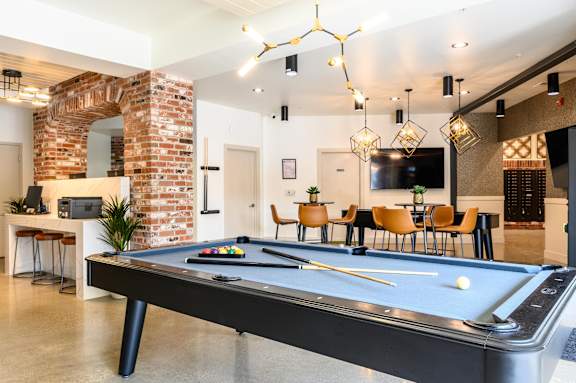 Pool Table at Penn Circle, Carmel, Indiana