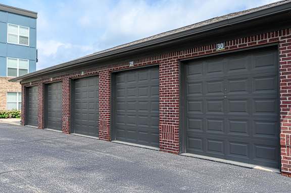 Row Of Garages at Penn Circle, Carmel, Indiana
