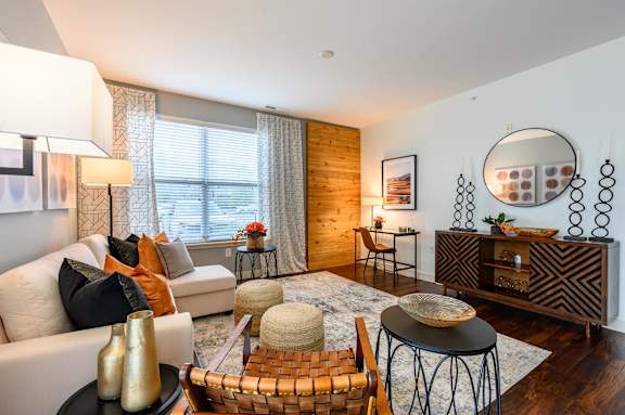 Spacious Living Area at Penn Circle, Carmel, Indiana