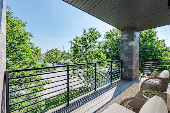Large Balcony And Patio at Pinnex, Indianapolis, IN, 46203