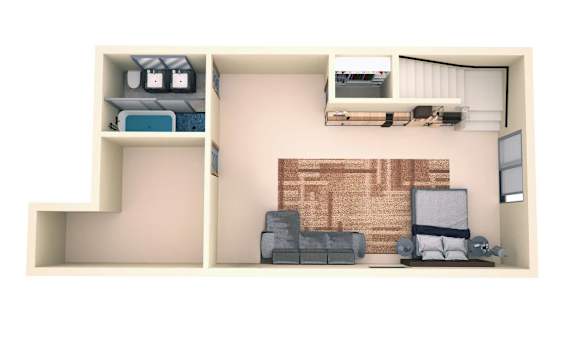4 Bedroom Floor Plan at Prairie Pines Townhomes, Shawnee, 66226