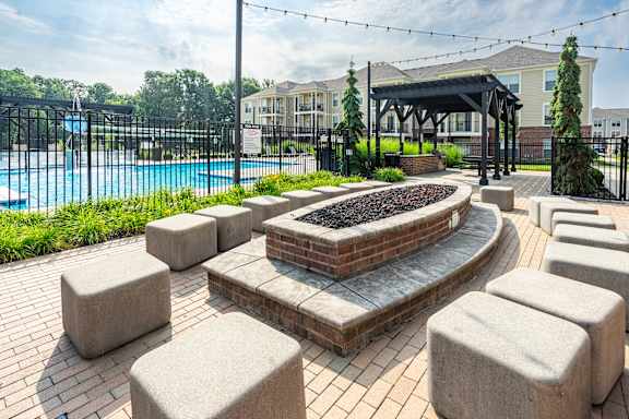Outdoor Firepit Patio  at The Greyson, Hilliard