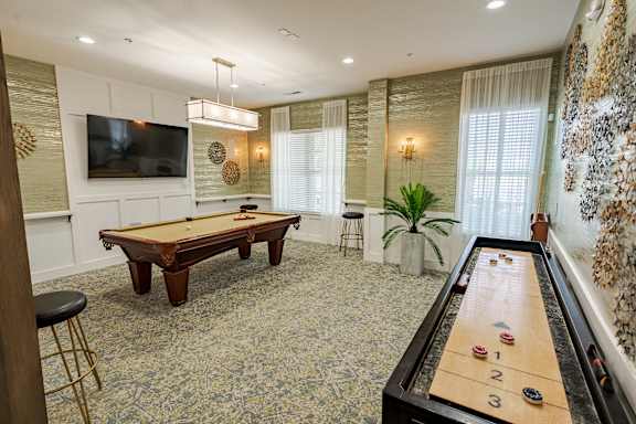 Shuffleboard And Billiards Table at The Greyson, Hilliard, 43026