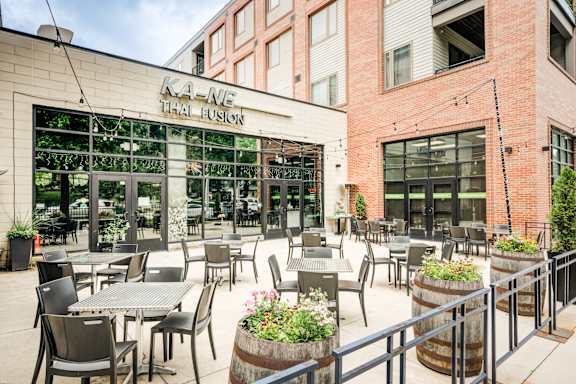 A restaurant at The MK, Indiana