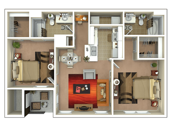Floor Plan  at Grand Villas Apartments, Katy, TX