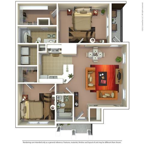 Floor Plan  at Grand Villas Apartments, Texas