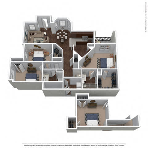 C1 Floor Plan at Avenues at Tuscan Lakes, Texas