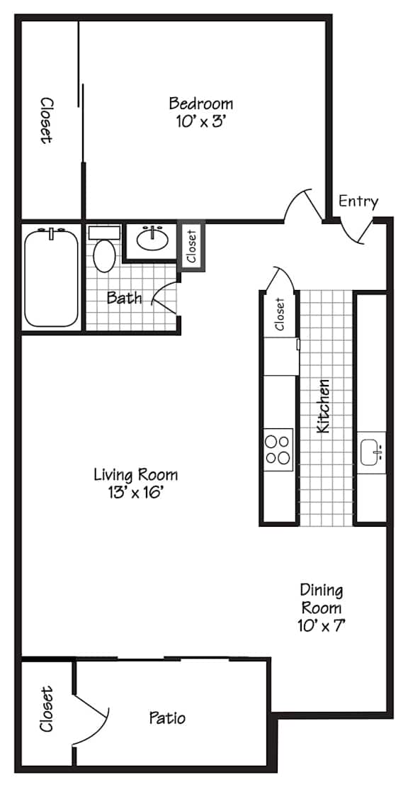 a floor plan of a house with a bedroom and a living room