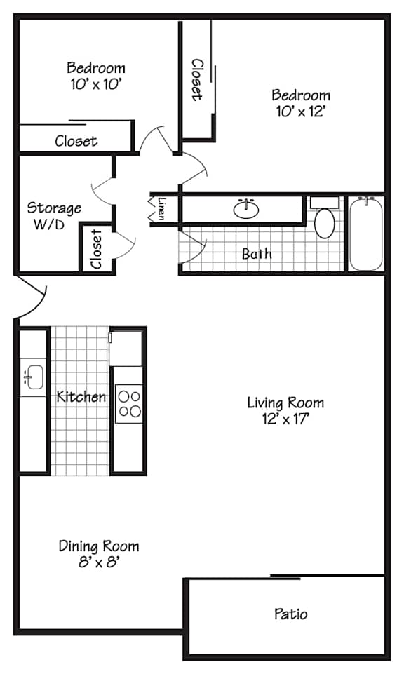 a floor plan of a house with a bedroom and a living room