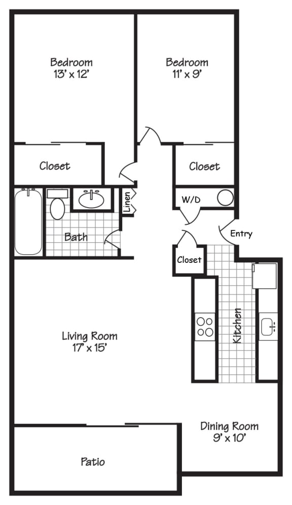 a floor plan of a house with a bedroom and a living room