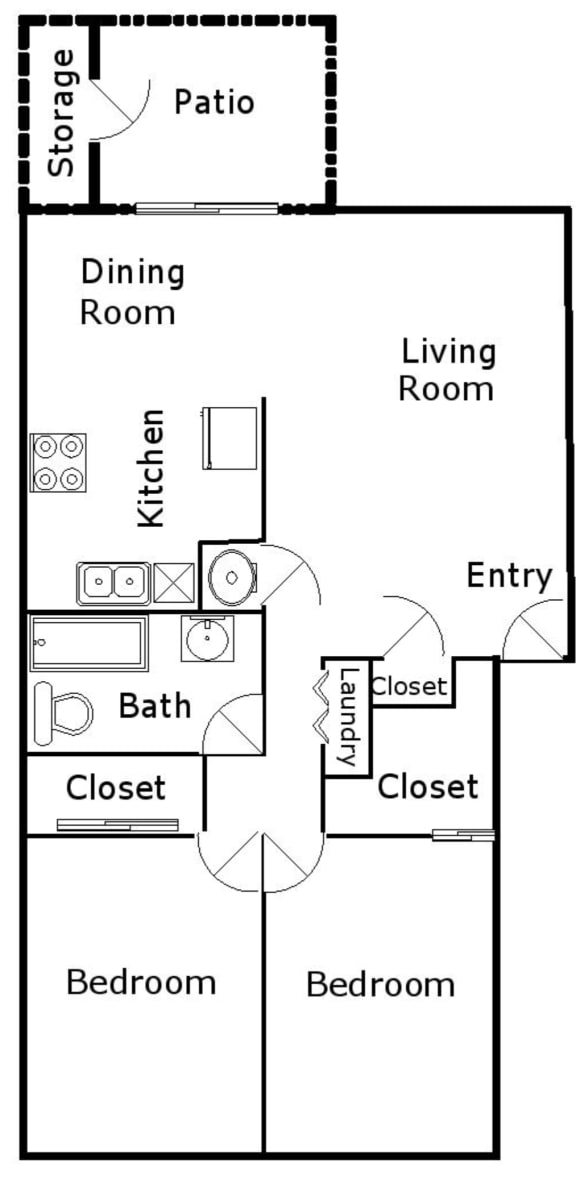 Floor Plan  Two Bedroom A