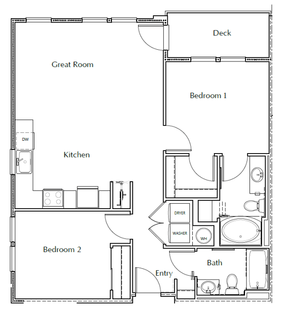 Floor Plan  Two Bedroom C