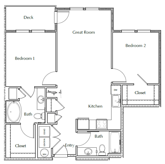 Floor Plan  Two Bedroom A