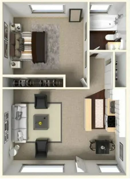 Floor Plan  A series of images showing a kitchen layout with appliances and cabinetry.