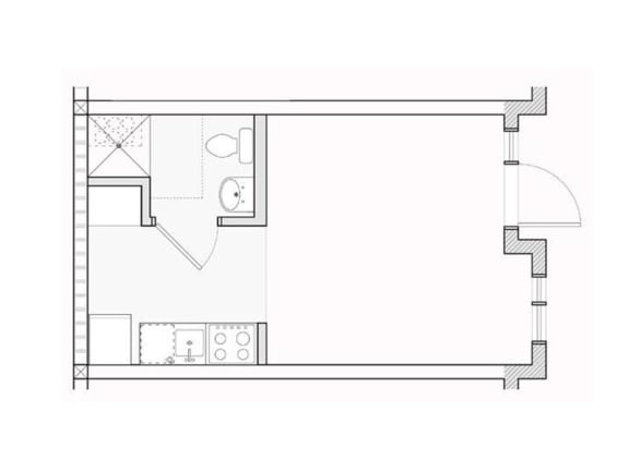 a small floor plan of a small house